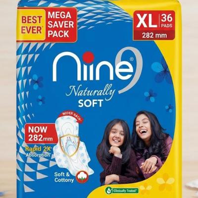 Niine Naturally Soft Sanitary Napkins XL (36U x 282mm)